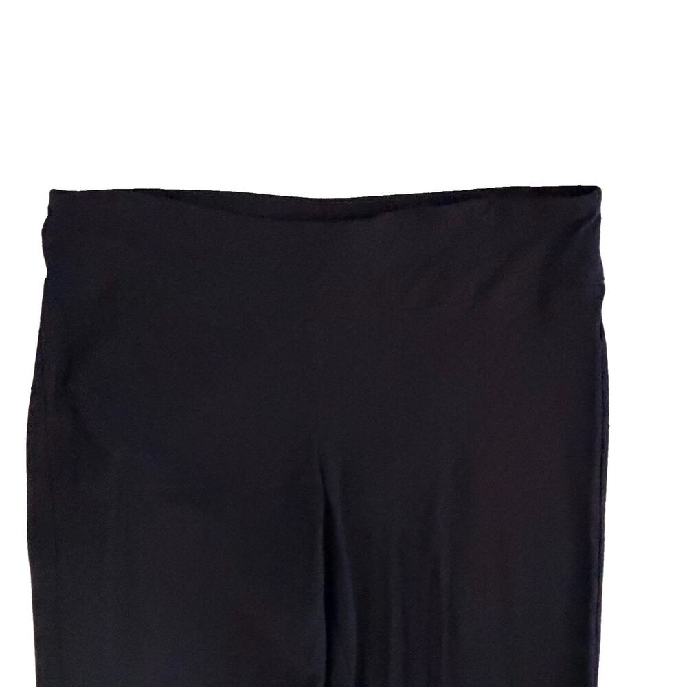 Eileen Fisher Womens Black Washable Stretch Crepe PullOn Pants Sz L Capsule $168 - Picture 2 of 5